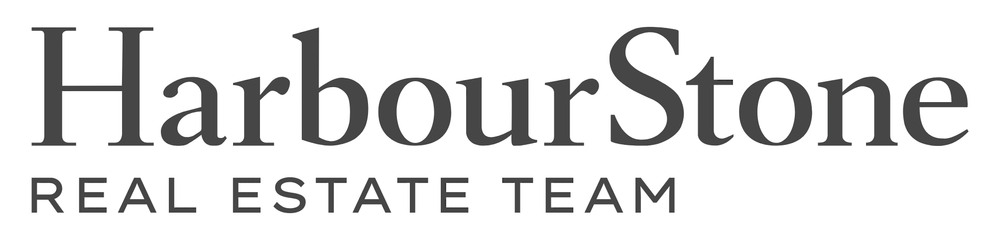 HarbourStone Real Estate Team wordmark — a high-contrast serif above widely letter-spaced capitals
