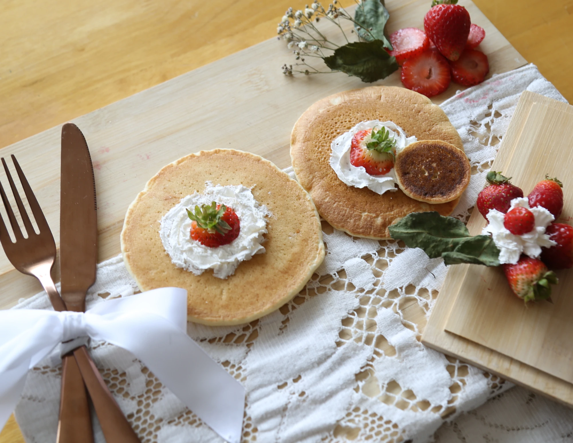 Raw pancake photograph shot from a high angle