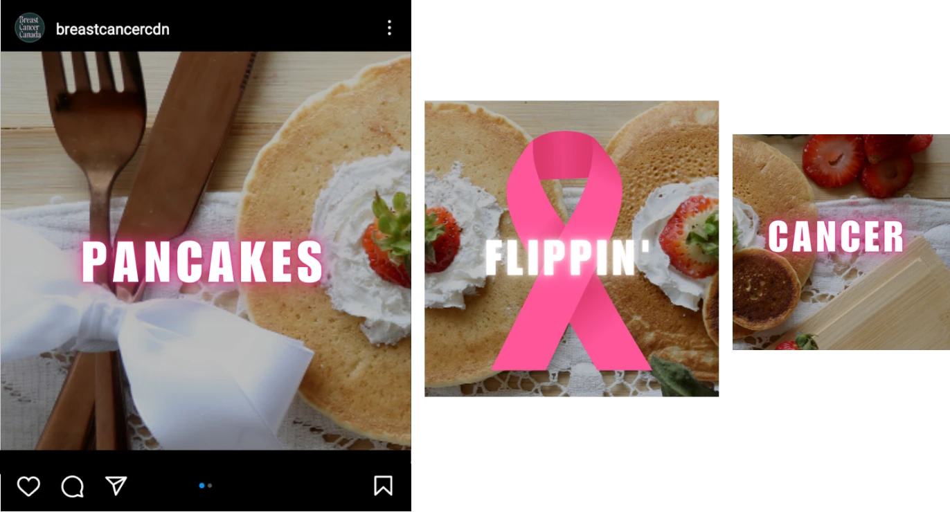 Social media post mockups for the campaign